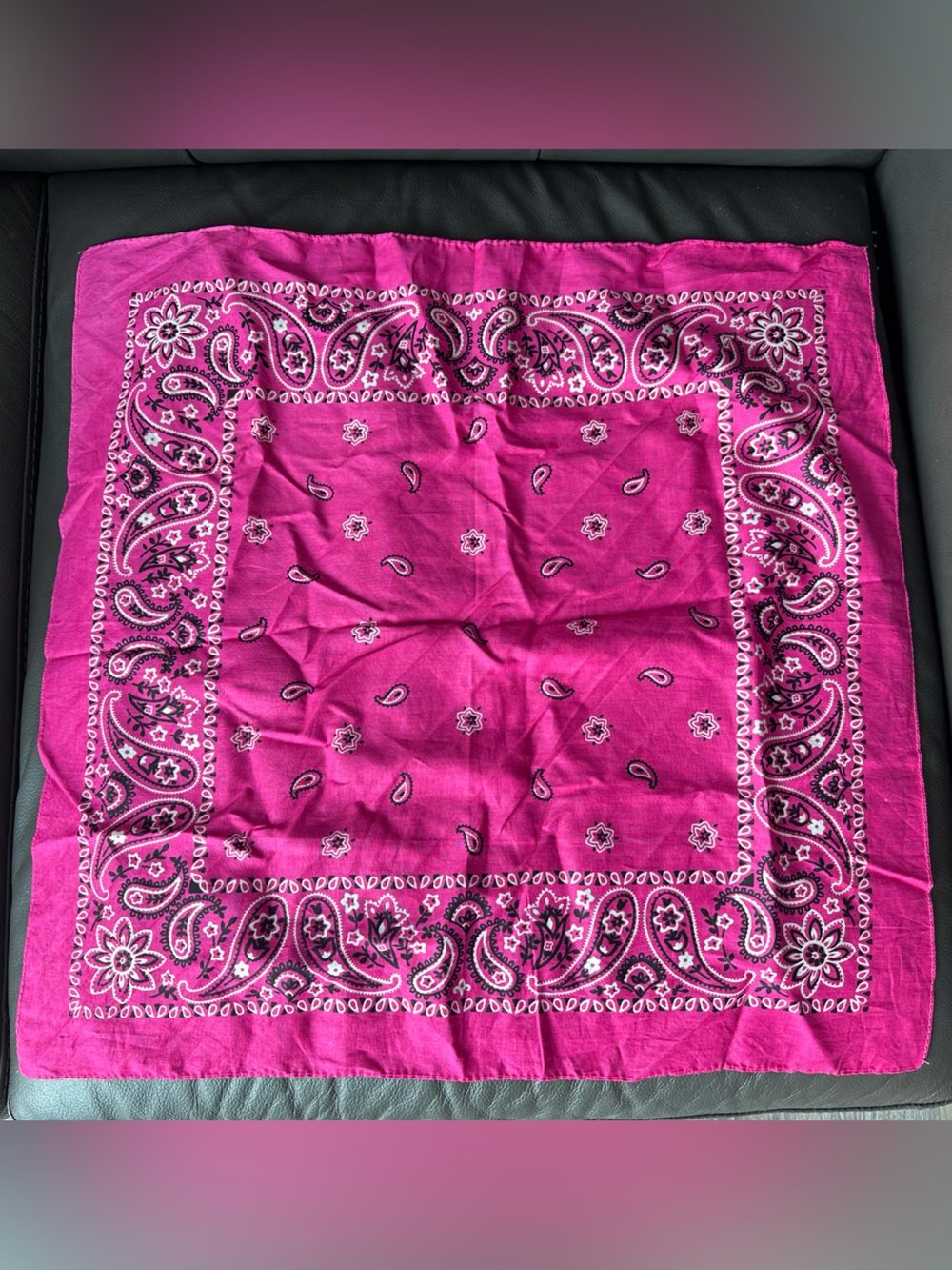 Pink cotton bandana